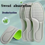 1PAIR Freely Cut Sports And Fitness Insoles Relieving Foot Slip And Comfortable Insoles And Soft Sports Insoles That Absorb Swea