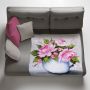 Cup Of Peonies Light Weight Fleece Blanket By Stella Bruwer