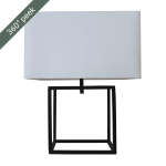 Block Table Lamp - Lamp Base Only Pebble Ferro