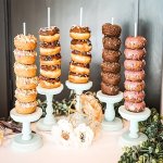 Charming Wooden Donut Stand - Ideal For Birthday Wedding & Party Decorations Earthy Tan Finish Donut Party Decorations Donut Dec