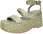 - Women Sage Woven Chunky Platform Wedges