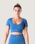 Prime Statement Scoop Crop Top - Blue - Large