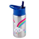 Stainless Steel Water Bottle With Flip Top Lid - Rainbow