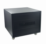BZ212 Battery Enclosure On Wheels. For 2X100AH. Batteries. Metal. Black