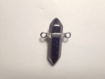 Starstone Blue Goldstone Point Pendant F266