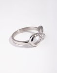 Silver Diamante Infinity Ring - M l