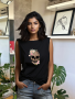 Floral Skull Vest - Black - Large