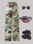 100% Cotton Camouflage Denim Cargo Pants For Girls Casual And Stylish Versatile Straight Leg Jeans Trousers All-season Fit Gift Girls' Clothing