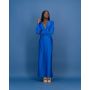 Satin Formal Dress In Royal Blue - M