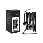 St.james Cutlery Daily 16 Piece Matte Black Hanging Set