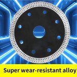 Super Wear-resistant Alloy Diamond Saw Blade For Ceramic Stone And Glass - 115MM Diameter 10MM Sand Width 22.23MM Aperture 0.4MM