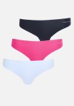 Tommy Hilfiger 3 Pack Thong - Hot Magenta breezy Blue desert Sky