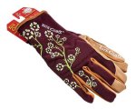 Ladies Slim Fit Garden Gloves Maroon XS