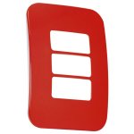 Three Single Module Horizontal Cover Plate - Red - Buy Online At 7 Triple 7