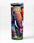 Elephant Neon 20OZ Insulated Skinny Tumbler Sublimated With Straw 003
