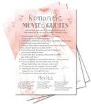 Bridal Shower Games Wedding Games Romantic Movie Engagement Bachelorette Party Game Bridal Shower Decorations 30 Cards Per Set S
