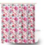Shower Curtain With 12 Hooks Farmhouse Butterfly Print Bathtub Curtain