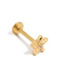 Goldair Gold Plated Surgical Steel Cubic Zirconia Starfish Single Flat Back Stud