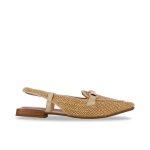 Raffia Slingback Flats -beige