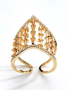 Champagne Cubic Zirconia Filigree Ring