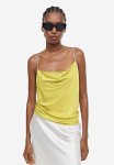 Rhinestone-strap Cami Top - Yellow