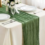 Bohemian Polyester Table Runner - 1PC Knitted Fabric Rectangular Tablecloth With Tassels For Wedding Bridal Shower Birthday And