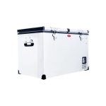 Snomaster Dual Compartment Stainless Steel Fridge freezer 81.5L