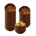 Tanemudo 14 Pcs Coconut Shell Bowls Small Polished Wooden Bowls For Smoothie Acai Salad And Vegan Gifts Natural Rustic Kitchen D