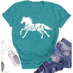 Horse Print T-Shirt Blue Xxlarge HTS15
