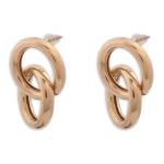 Goldair Gold Double Loop Stud Earrings