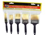 Brushes Paint 5 Piece Plastic Handle Carded