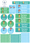 School Labels : Mermaid Theme Water Tones
