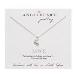 Sideways Heart Silver Chain Necklace
