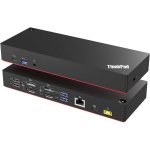 Lenovo Thinkpad 40AF0135SA Hybrid Usb-c With Usb-a Adapter Docking Station Preowned For Laptops Dual Monitor Comes With 130W Squ