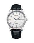 Eco-drive Black Leather Men's Watch BM8550-14A
