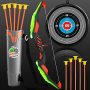 Temi Kids Bow And Arrow Set - LED Light Up Archery Toy Set With 10 Suction Cup Arrows Target & Quiver Indoor And Outdoor