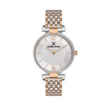 2 Tone Premium Silver Dial 3 Hands Watch