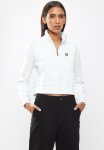 Cropped 1 4 Zip - White