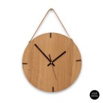 Finn Wall Clock Clear Varnish - 300 Mm Black Sleek