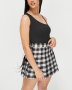 Women's Asymmetric Crop Top - Black 2