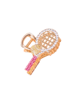 Luxury Racket Hair Claw Clip - Crystal Rhinestone Gold
