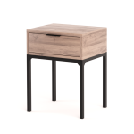 Marley Steel Pedestal 1 Drawer - Pine In Chestnut Finish