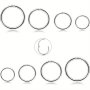 Stainless Steel Cartilage Earrings Septum Clicker Nose Lip Ring Endless Hoop Earrings Classic Simple Style Body Piercing For Earring Lip Nipple Captive Hoop Ring