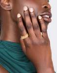 Waterproof Gold Plated Stainless Steel Triple Band Stacker Ring - M l