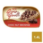 Gino Ginelli Choc Nut Brownie Flavoured Ice Cream With Chocolate Sauce 1.4L