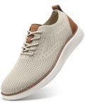 Vilocy Men's Casual Dress Sneakers Oxfords Business Shoes Lace Up Lightweight Comfortable Breathable Walking Knit Mesh Fashion S