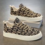 Men's Slip On Casual Shoes Non Slip Breathable With Tiled Ethnic Geometric Pattern Trendy For Outdoor Walking Fishing Traveling