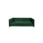 Oxford Three Seater Stripe Velvet - Emerald Green