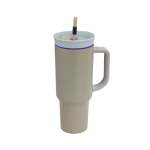 1.2LT Stainless Steel Flask With Handle & Straw Blue