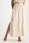 Palesa Linen Midi Skirt - Beige - XS